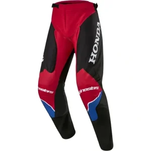 Celosvětová Doprava Kalhoty RACER ICONIC HONDA kolekce, ALPINESTARS (červená/černá/modrá/bílá) 2024
