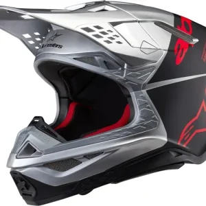 Nejprodávanější Přilba SUPERTECH S-M10 FLOOD, ALPINESTARS (stříbrná/černá/oranžová fluo)