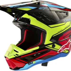 Poslední Šance Přilba S-M5 ACTION 2, ALPINESTARS (žlutá fluo/červená fluo)