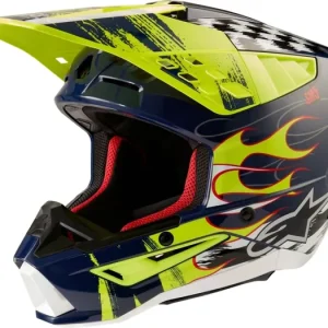 Výprodej Přilba S-M5 RASH, ALPINESTARS (tmavě modrá/žlutá fluo)