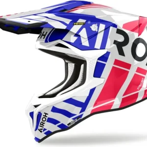 Přilba STRYCKER Brave, AIROH (lesklá modrá/červená) Přímo Od Výrobce