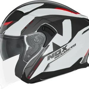 Prémiový Přilba N130 KLINT, NOX (bílá,černá,červená, vel. XS)