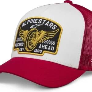 Horká Nabídka Kšiltovka HERITAGE PATCHER, ALPINESTARS (bílá/červená)