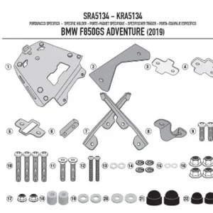 KAPPA zadní nosič kufru BMW F 850/900GS ADVENTURE (19-25) hliníkový MONOKEY Nejlepší Volba