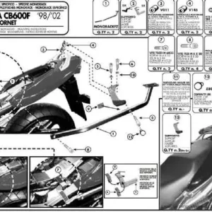 Výprodej KAPPA zadní nosič kufru HONDA CB 600 HORNET (98-02) ( bez plotny )