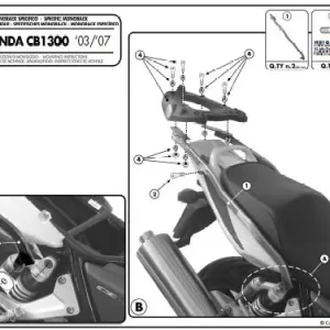 Limitovaná Edice KAPPA zadní nosič kufru HONDA CB 1300/S (03-09) ( bez plotny )