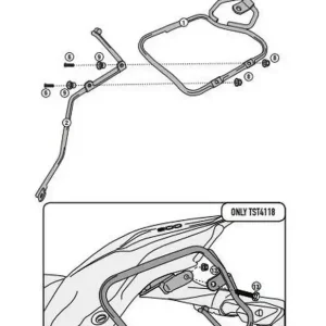 Speciální Cena KAPPA nosič pod boční brašny RB105 nebo univerzální KAWASAKI s 900 (17-19), s 900 (20)