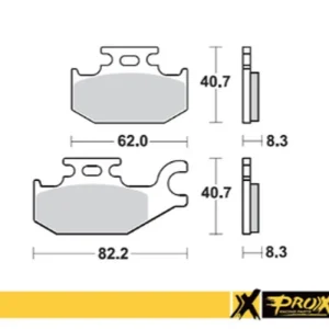Oblíbený PROX brzdové destičky KH413 SUZUKI LT-A/F 400F 08-15, LT-A 450X 07-10, LT-A 700X 05-07, LT-A 750X 08-15 levý přední