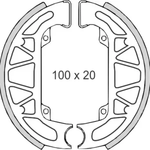 Celosvětová Doprava BRENTA brzdové čelisti - pakny GILERA 50 PIAGGIO NRG/NTT/QUARTZ/TPH/zip (100X20mm) (FT 0266)