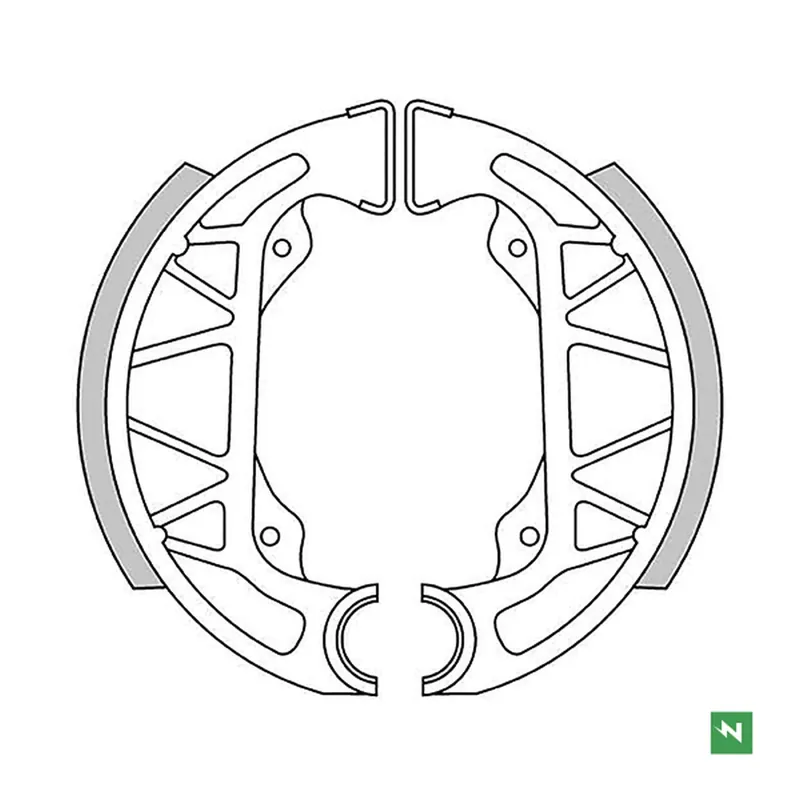 Cenový Hit NEWFREN brzdové čelisti - pakny GILERA typHON 50 96> ,PIAGGIO NRG 50 sféra 50 96> (100X20mm)