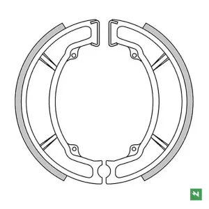 NEWFREN brzdové čelisti - pakny zadní YAMAHA BELUGA 125 85-95, DT 125 74-87, DT 175 74-00, RD 125 75-87, SR 125 82-91, TT 350 85-89, TT 600 83-92, TZR 125 87-89, XT 125 76-83, XT 350 85-90, XV 250 89-94, YZ 100/125/250/490 76-84 (1 Exkluzivní