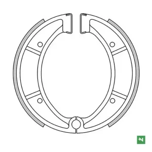 NEWFREN brzdové čelisti - pakny přední/zadní HUSQVARNA CR 125 83-90, CR 240 81-87, CR 250 81-95, WR 125 82-90, WRE 125 82-88, XC 430 81-87, TYŁ WR 250 87-89, TC 510 88-92, WR 240 85-90, WR 250 87-89 (160X30mm) Nejlepší Cena