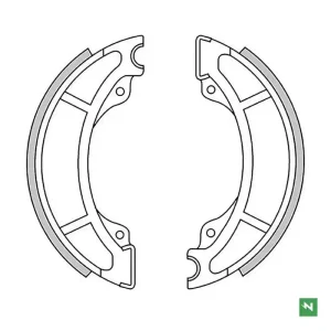 NEWFREN brzdové čelisti - pakny zadní HUSQVARNA WRE 125 89-94, zadní/přední KTM GS 125/250/600 83-85, MX 125/250/500 83-86 (130X22mm) Luxusní