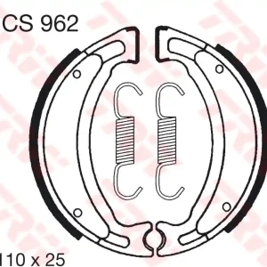 Hromadná Objednávka TRW ZF brzdové čelisti - pakny YAMAHA YFM raptor, YFM GRIZZLY, YFS BLASTER, (110X25mm) (Y503)