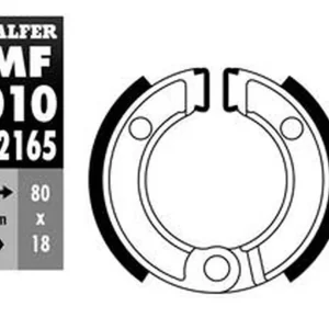 GALFER brzdové čelisti - pakny přední HONDA CRF 50 04-, NE 50 VISION 85-, PEUGEOT ST 50 81-, STL2 50 80- Aktuální