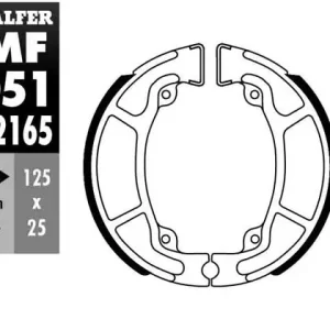 Limitovaná Edice GALFER brzdové čelisti - pakny zadní HONDA CBF 125 09-, CBF 150/250 04-15, DYLAN 125/150 02-, NSC 50 13-, PCX 125/150 10-21, SH 125 01-12, VISION 110 11-22, zoomER 110 13-, VISION 50 12-