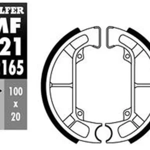 GALFER brzdové čelisti - pakny zadní PIAGGIO typHOON 50/125 93-, NRG 50 94-00, sféra 50 90-96, STORM 50 94- Zlevněný