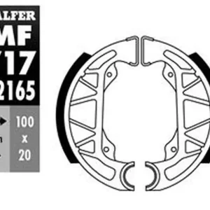 Velkoobchod GALFER brzdové čelisti - pakny zadní PIAGGIO FLY 100/125 05-, FREE 100 02-, typHOON 50/80/125 96-10, typHOON-X 50 99-10