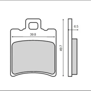 Nízká Cena BRENTA brzdové destičky KH193 (organické) skútr přední+zadní (FT 3010)