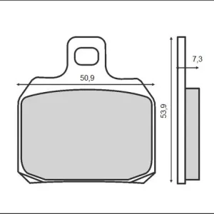 BRENTA brzdové destičky KH266 (organické) BREMBO, zadní APRILIA RSV 1000, DUCATI 696/796/821/848/937/939/944/1000/1098/1100/1200/1299 Nízká Cena