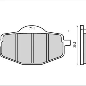 BRENTA brzdové destičky KH101 (organické) Výhodná Nabídka
