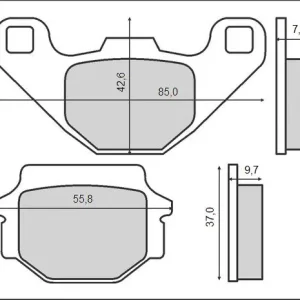 Speciální Cena BRENTA brzdové destičky KH067 (organické)