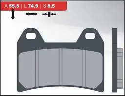 BRENTA brzdové destičky KH244 sintrované barva zlatá (FT 4093) Dokud Zásoby Vydrží