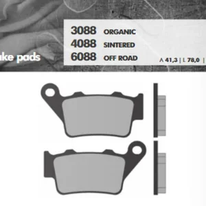 BRENTA brzdové destičky KH208 / KH213 sintrované barva zlatá OFF ROAD zadní třmeny BREMBO (FT 6088) Luxusní