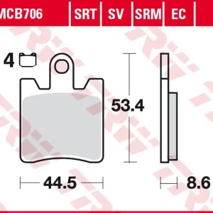 Tovární Cena TRW ZF brzdové destičky KH283 sintrované STREET TRIUMPH TROPHY 1200 13-17, YAMAHA FJR 1300 06-, XV 1900 MIDNIGHT STAR 11-16 přední