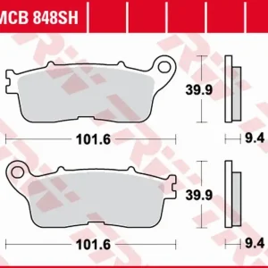 Cenová Bomba TRW ZF brzdové destičky KH636 sintrované STREET HONDA VFR 1200F 10-16, VFR 1200X CROSSTOURER 12-, zadní