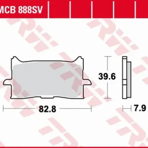 Prémiový TRW ZF brzdové destičky KH679 sintrované STREET HONDA CRF 1000/1100 L AFRICA TWIN 15-19, X-ADV 750 17-19, CB 125 / 300 R 18-19, přední