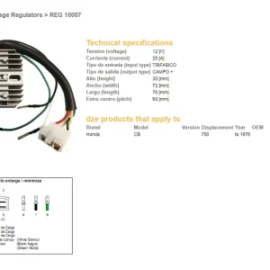 Velkoobchod DZE regulátor napětí HONDA CB 750 FOUR -76