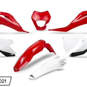 UFO kompletní sada plastů GAS GAS EC / EC-F 250 / 300 / 350 21-23 s krytem světla barva (červená/bílá) Autentický