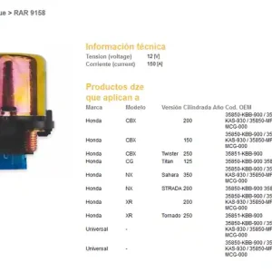 DZE startovací relé startéru HONDA (kulatý s pojistkou) (150A) - nahrazuje 9160-01 - startovací relé univerzální Garance Vrácení Peněz