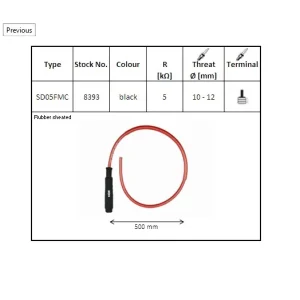 Nízká Cena NGK fajfka na zapalovací svíčky ebonitová jednoduchá barva černá (kabel 50 Cmm) (NR 8393)