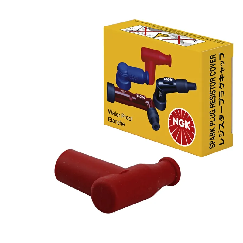 NGK fajfka na zapalovací svíčky gumová ohnutá (90) s krytkou barva červená(8955) (TB05EM-R) Ihned K Objednání