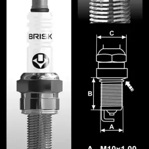 Víkendová Akce BRISK SILVER závodní zapalovací svíčka APRILIA 50, ARCTIC CAT 550/650/700/1000, PIAGGIO 50 (CPR8E)