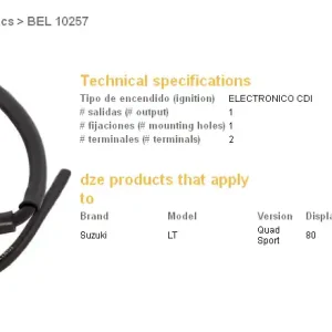 Must-Have DZE indukční cívka SUZUKI LT 80 QUAD sport 87-01 (33410-40B00)