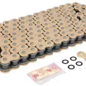 DID hnací řetěz 525ZVMX2GG-122 (122 článků) X-RING zlatá / zlatá (525ZVMX2GG122) rozpojený + nýtovací spojka Ihned K Objednání