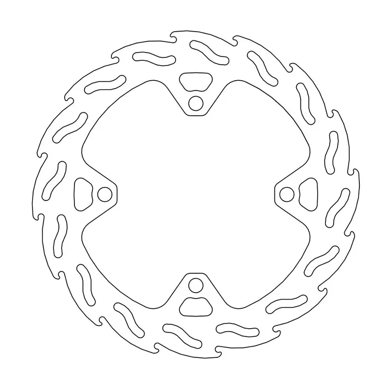 MOTO-MASTER brzdový kotouč zadní FACTORY KAWASAKI KX / KXF 240mm - 4,4mm tloušťky Jen Po Omezenou Doba