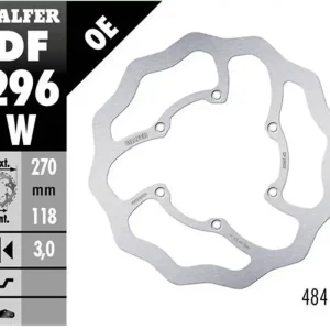 GALFER přední brzdový kotouč YAMAHA WR 250F 17-, WR 450F 20-, YZ 125/250 22-, YZ 250F/450F 20 WAVE (270X118X3mm) Omezená Nabídka