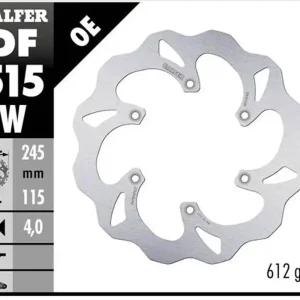 GALFER brzdový kotouč zadní YAMAHA YZ 125 18-22, YZ 250F/450F 18-20 WAVE (245X115X4mm) Přímo Od Výrobce