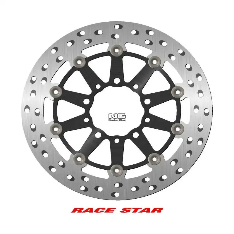 NG přední brzdový kotouč RACE STAR PREMIUM KAWASAKI ER 6N/F 05-17, ZX-6/ZX-6R 600 NINJA 05-18, ZX-6R 636 22, (298X80X5mm) (5X8,45/10,25mm) plovoucí (prostředek hliníkový, vylepšený chlazení) Must-Have
