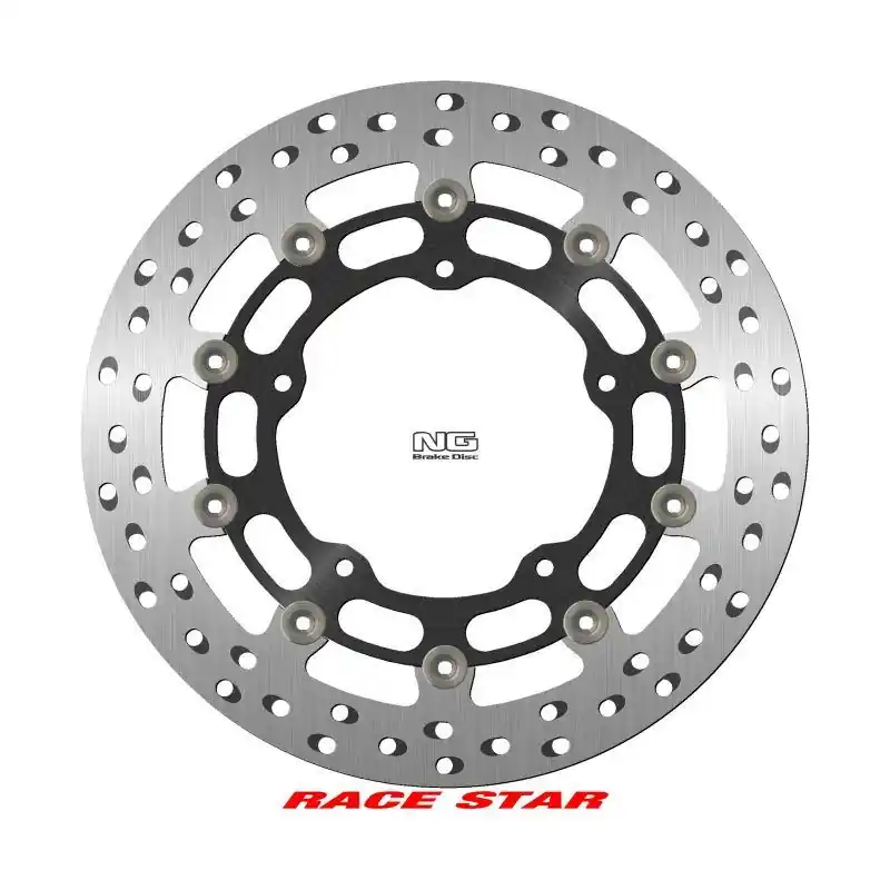 NG přední brzdový kotouč RACE STAR PREMIUM YAMAHA MT-10 16-22, R1 / R6 GYTR 20-22, YZF R1 / R6 16-19 (320X132X5mm) (5X8,25mm) plovoucí (prostředek hliníkový, vylepšený chlazení) Horká Nabídka