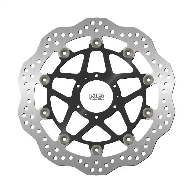 Jen Po Omezenou Doba NG přední brzdový kotouč HONDA CB 400 89-91, CB 400 FOUR 97-00, CB 600 HORNET 98-99, CB 400 SUPER BOLdoR 05-14, CB 400 SUPER FOUR 02-13 (296X62X5mm) (6X6,25mm) WAVE plovoucí (prostředek hliníkový)