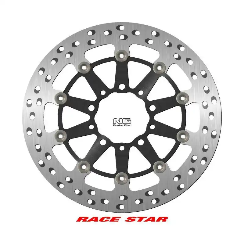 NG přední brzdový kotouč RACE STAR PREMIUM KAWASAKI GTR 1400 07-18, ZX-10R NINJA 11-15, ZX-6/ZX-6R NINJA 13-17, s 1000 14-20, s 800 13-17, ZX-14 07-16, ZZR 1400 06-17 (310X80X5mm) (5X8,45/10,25mm) plovoucí (prostředek hliníkový, POLEP Novinka