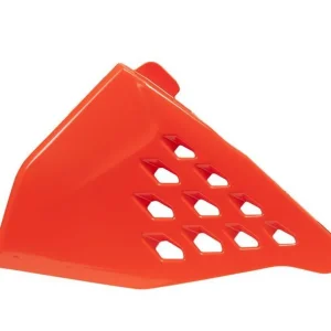 RACETECH (RTECH) kryt vzduchového filtru levá KTM SX 125/150/250 19-22, SXF 250/350/450 19-22, SXF 250/450 FACTORY EDITION 18-21, XC/XC-F 250/300/350/450 19-22, EXC/EXC-F/XC-W/XCF-W 150/250/300/350/450/500 20-23 barva oranžová Doprava Zdarma