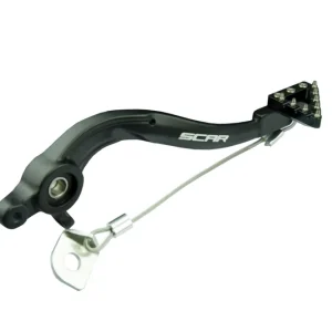Profesionální SCAR závodní páka zadního brzdy KTM 125 SX 17-22, 150 SX 17-22, 250 SX 19-22, 250 SXF 17-22, 250-450 SXF 17-22, 450 EXCF 23, 500 EXC 20, 500 EXCF 17-23 barva černá